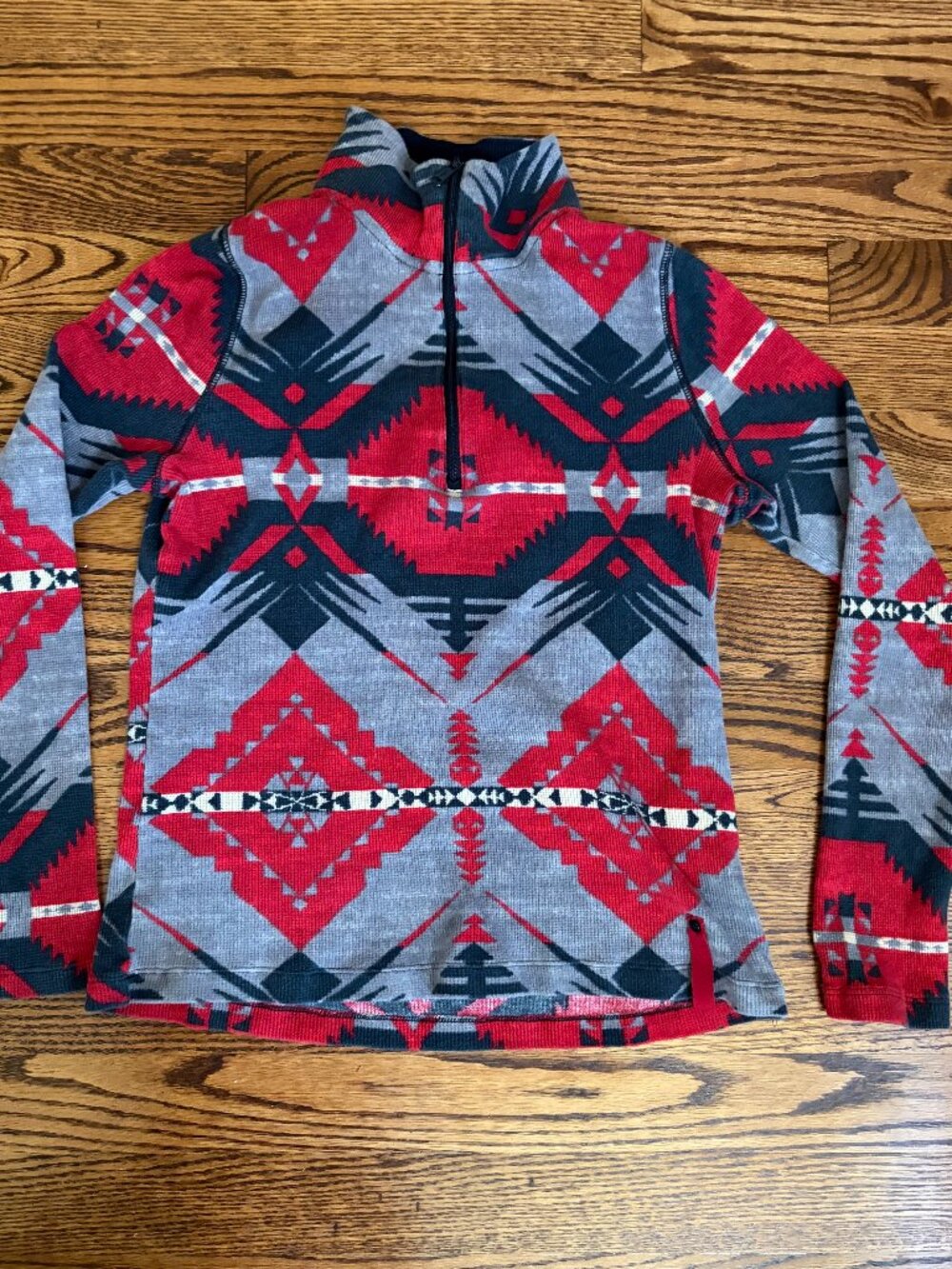 Ralph Lauren Active base layer top Aztec southwestern 1/4 zip cotton heritage